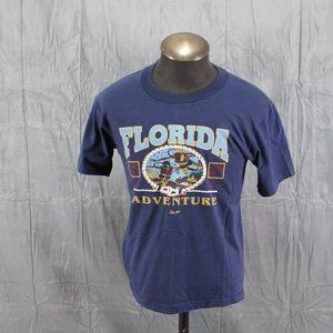 Vintage Graphic T-shirt - Florida Adventure Scuba Graphic - Men's Medim